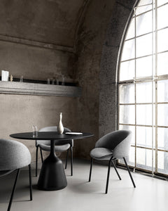 Folium Dining Chair with Leather Pipping