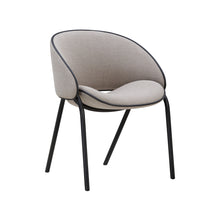 Folium Dining Chair with Leather Pipping