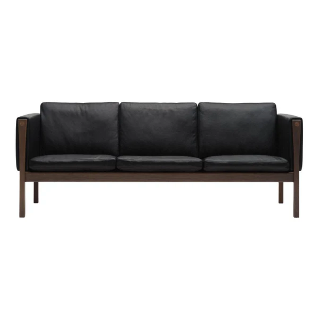 CH163 3 Seat Sofa Walnut