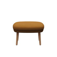 Ro Footstool Brown Leather by Fritz Hansen