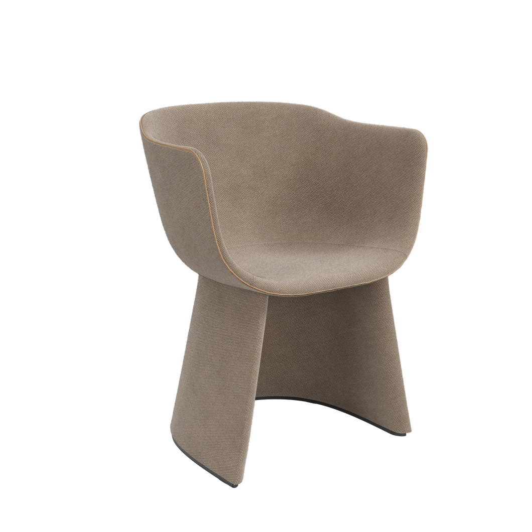 Monolit Dining Chair With Leather Piping