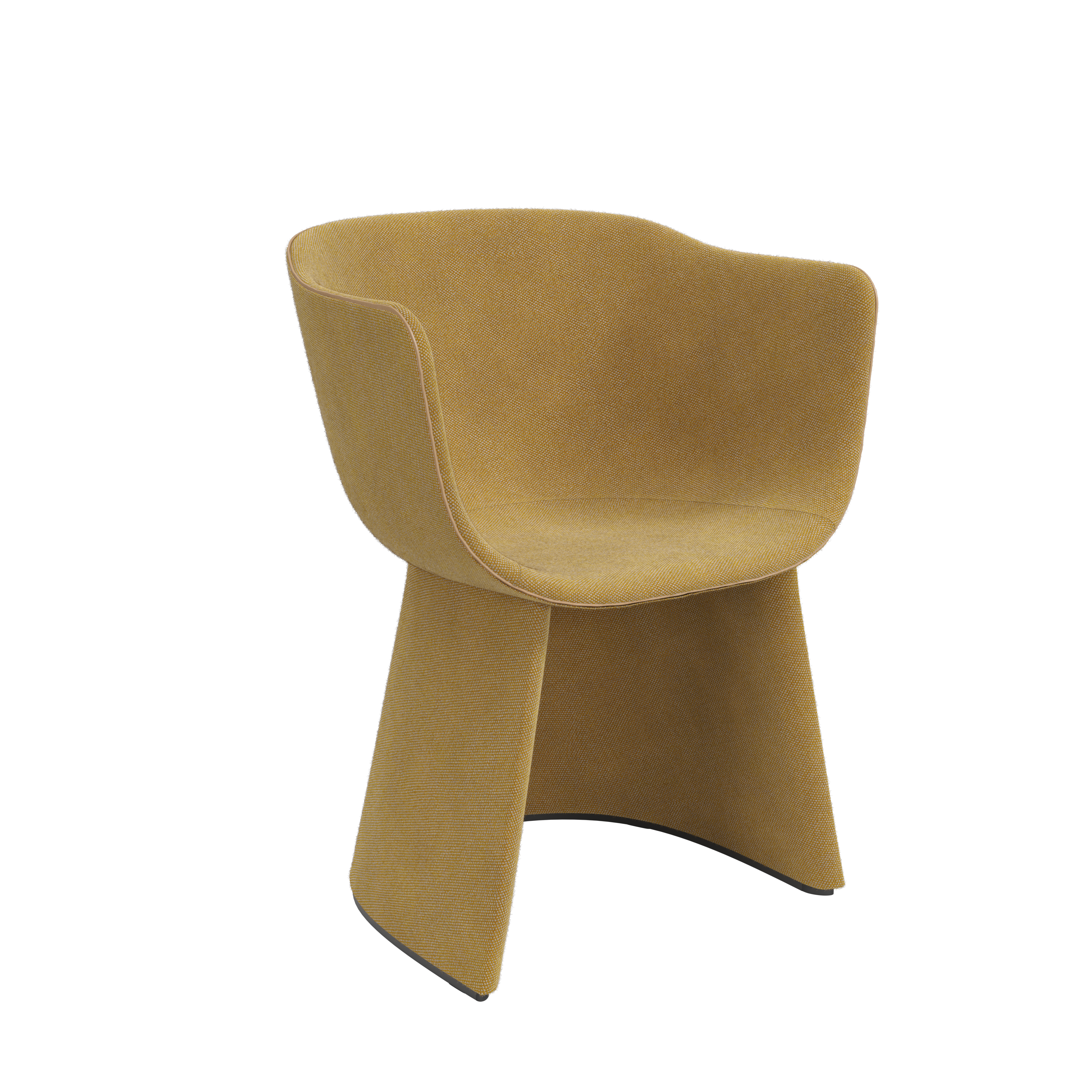 Monolit Dining Chair With Leather Piping