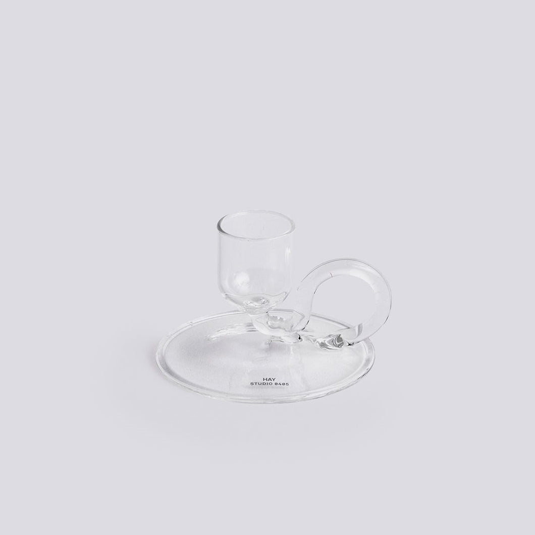 Tiny Candleholder-Curved-Clear