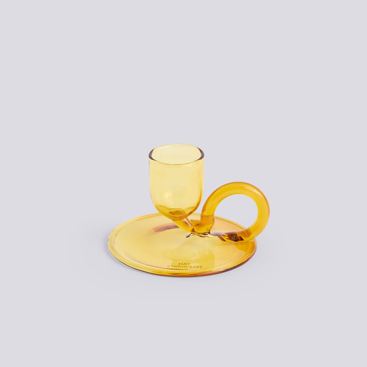 Tiny Candleholder-Curved-Yellow