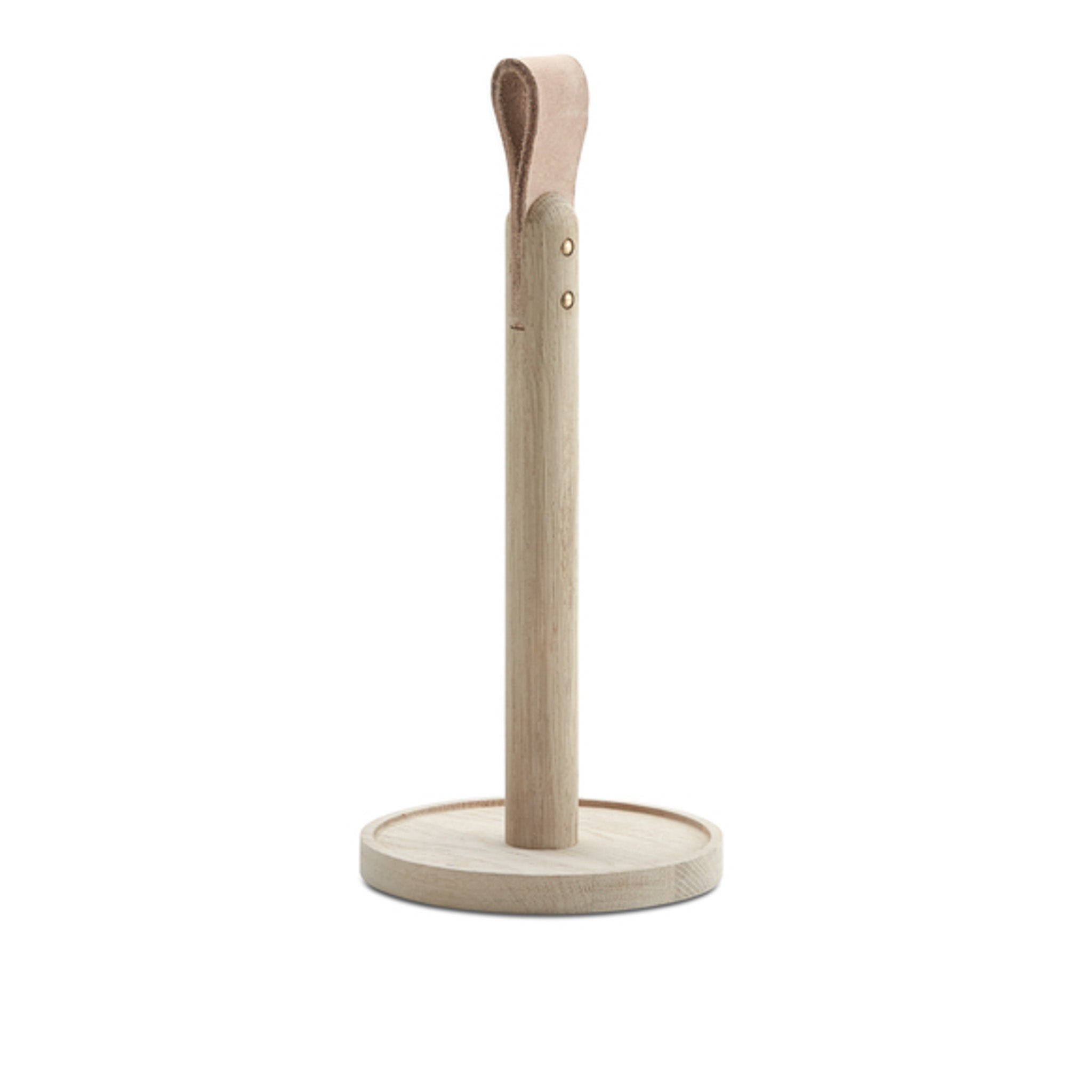 Norr Paper Towel Holder Oak/Leather