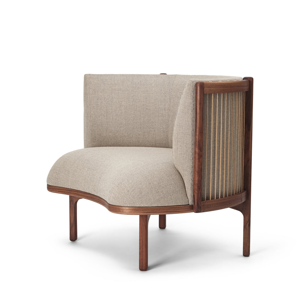RF1904 Sideways Lounge Chair Walnut Base