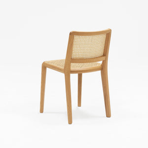 Boardwalk Chair Oak with Rattan Seat & Back