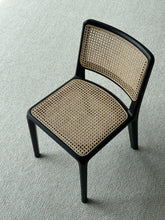 Boardwalk Chair Black Oak with Rattan Seat & Back