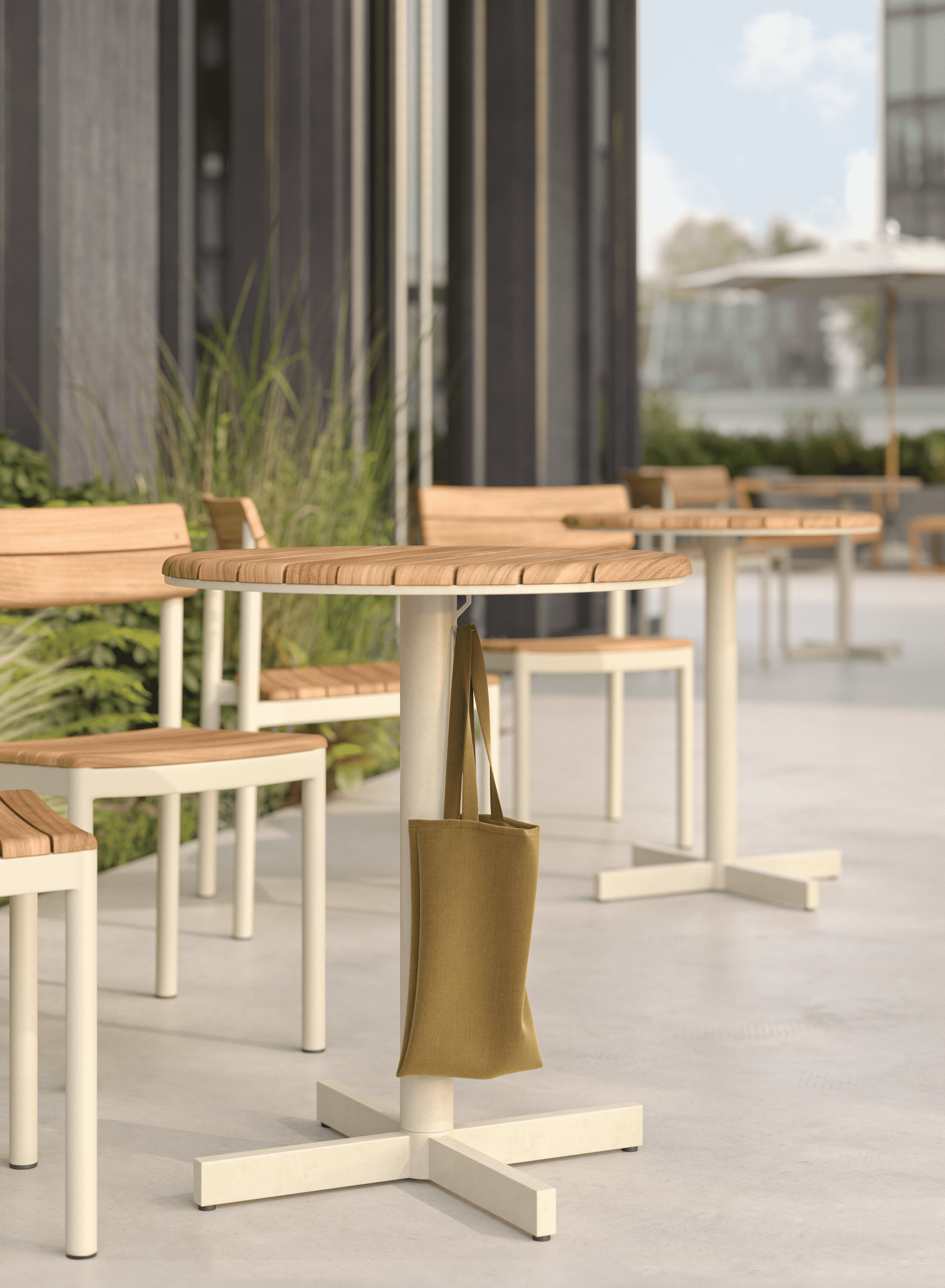 Pelagus Cafe Table Ø62.5cm, Light Ivory