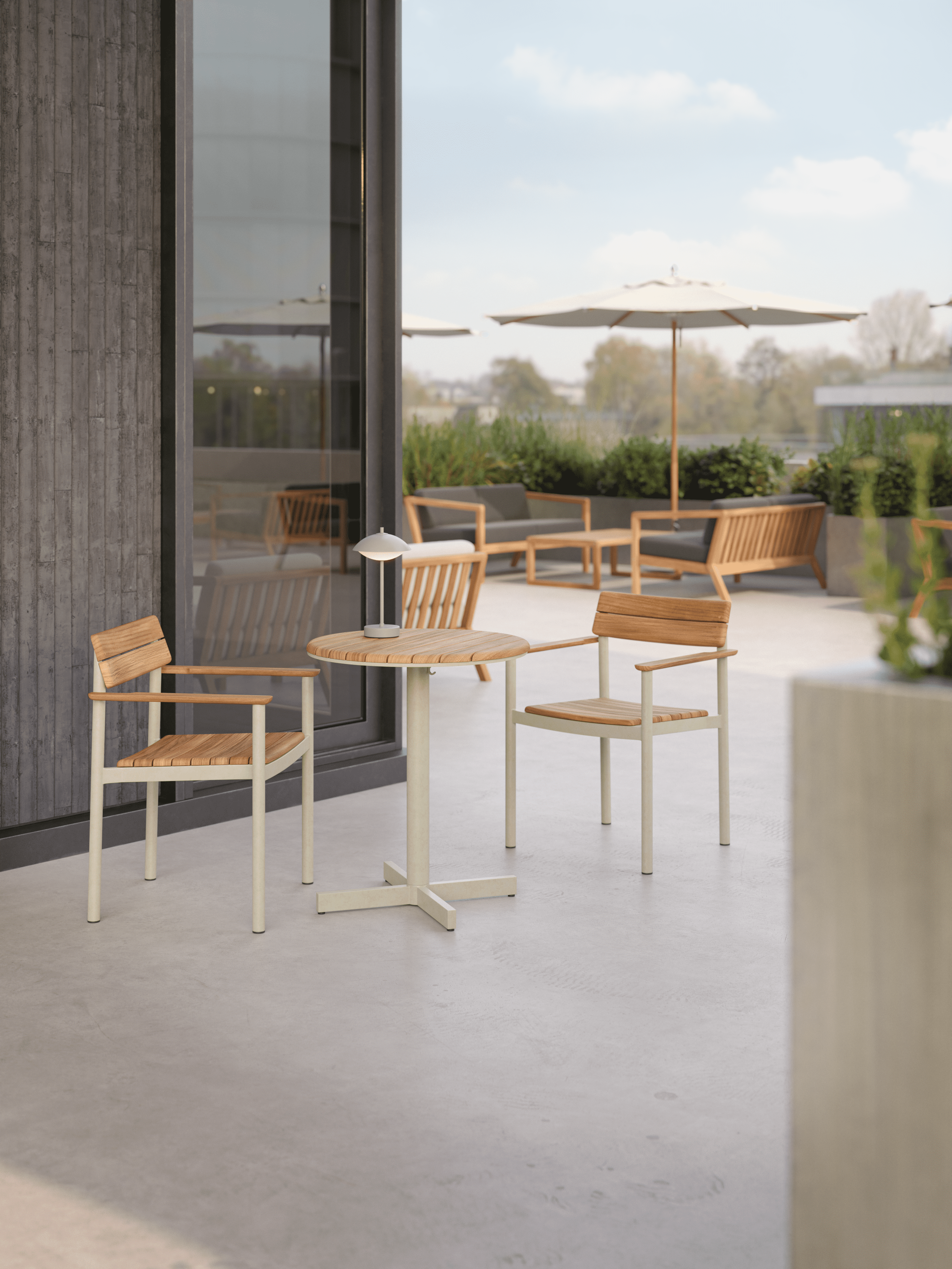 Pelagus Cafe Table Ø62.5cm, Light Ivory