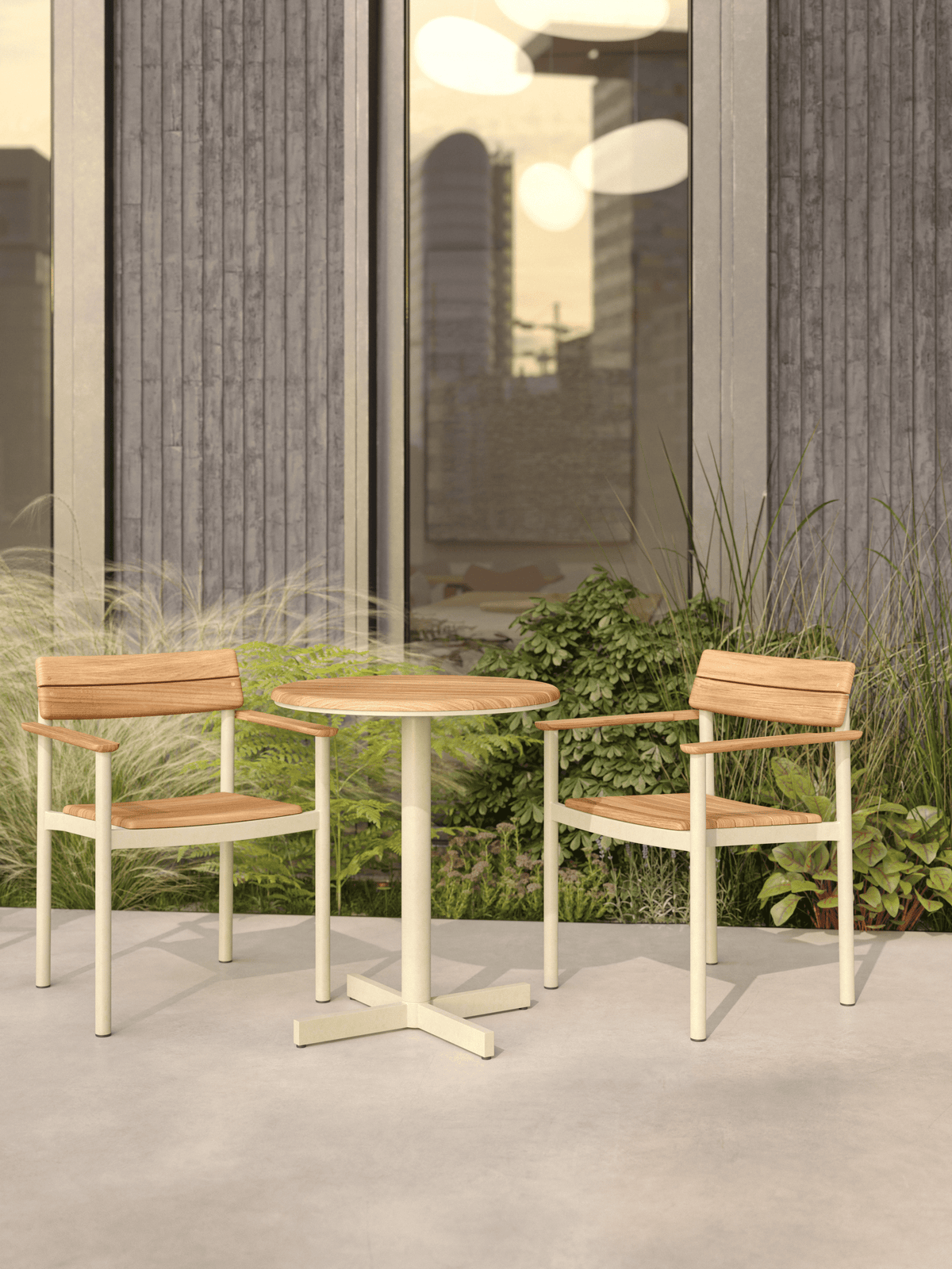 Pelagus Cafe Table Ø62.5cm, Light Ivory