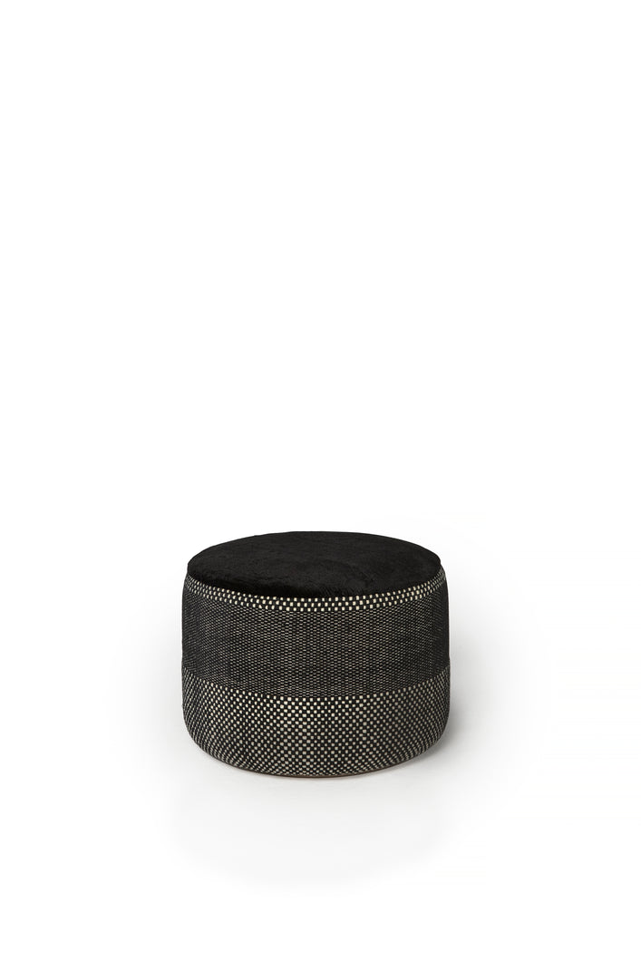 Tres Persian Pouf - Medium, Black