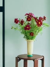 Empire Vase- L, Sand w/ Lemon Rim, Grn B