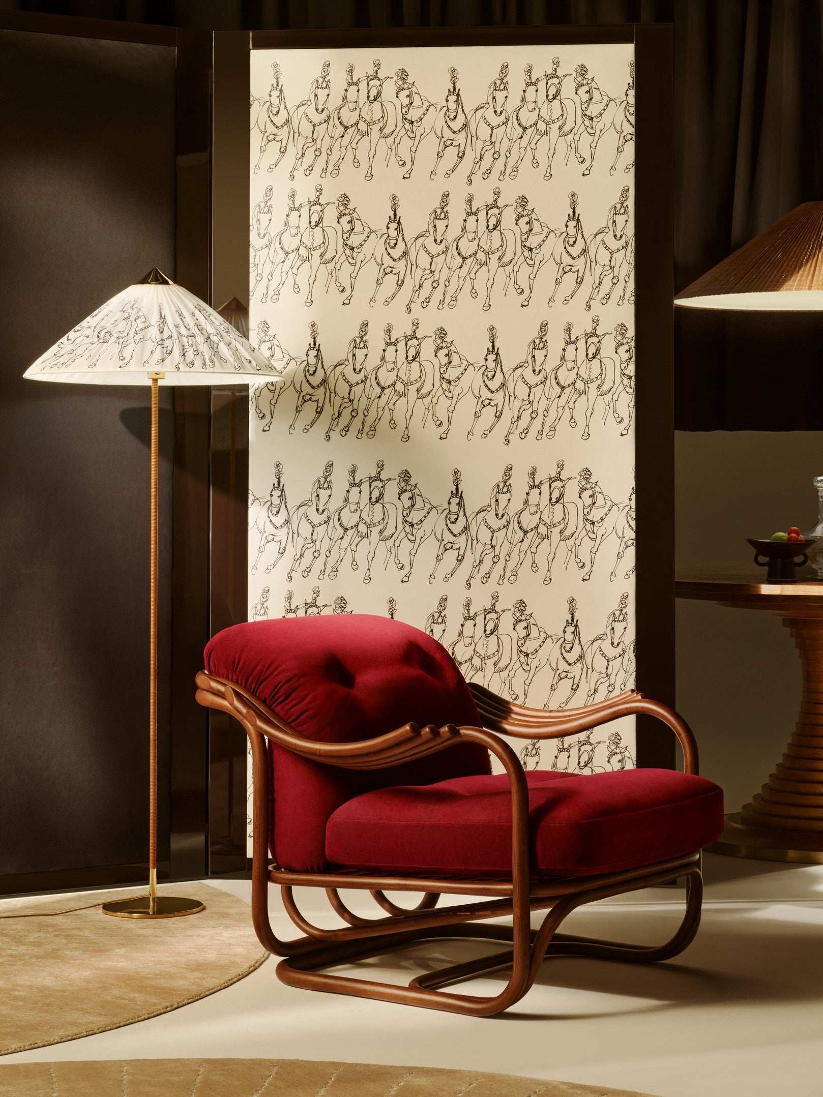 9602 Floor Lamp - Brass Shade, LE