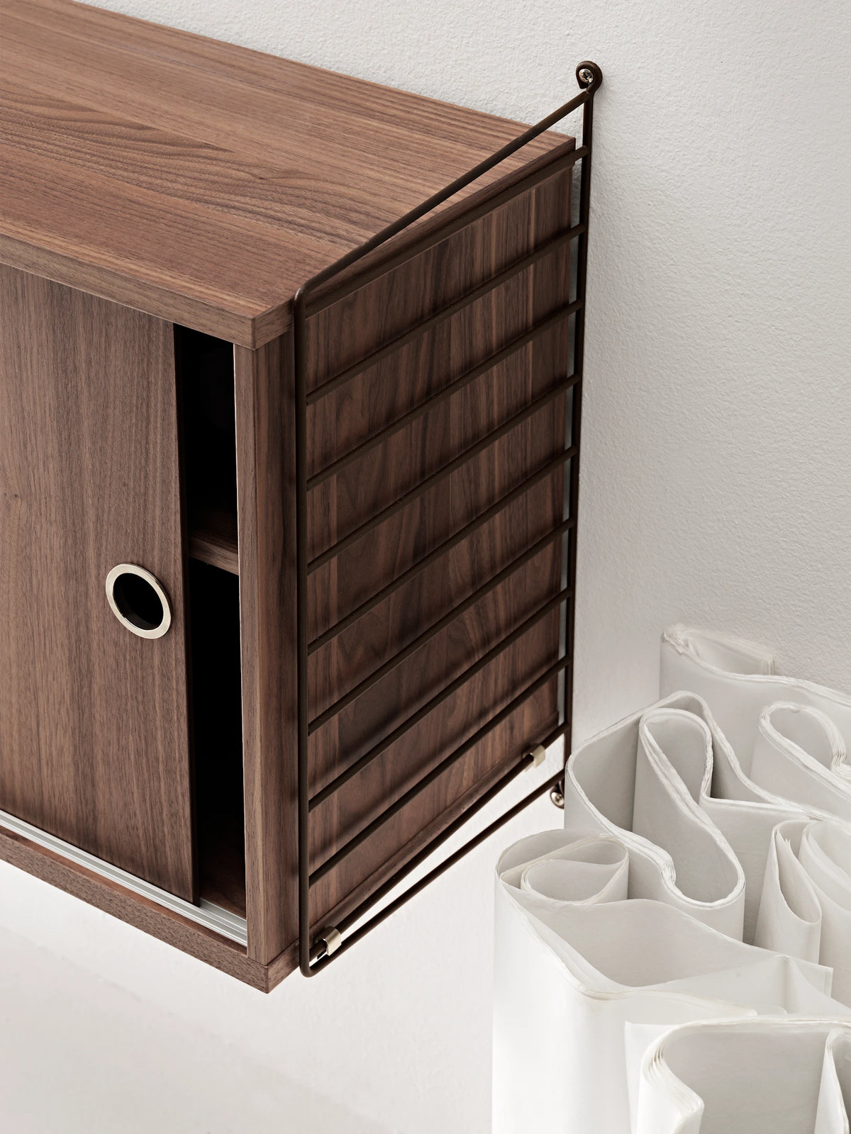 String Cabinet with Sliding Doors